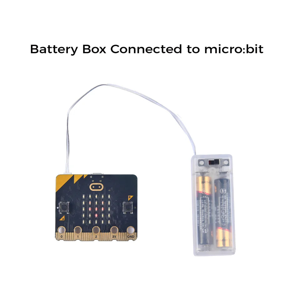 Crystal Battery Box – 2 × AAA (Micro:bit)