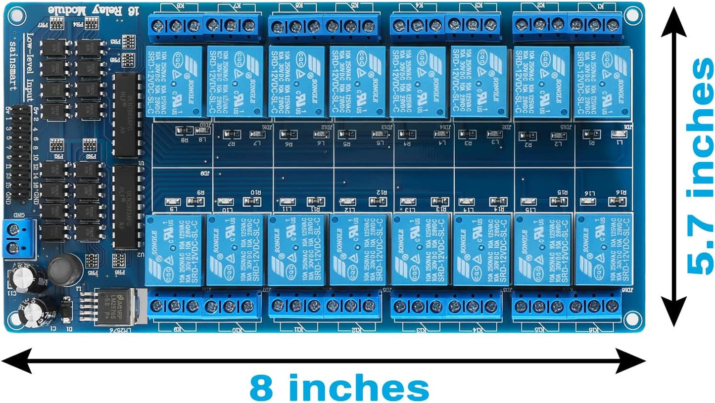 Relay Module Board for Arduino DSP (16-Channel Relay Module)
