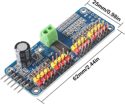 Servo Motor Driver Board I2C IIC Module CA9685 16 Channel 12 Bit PWM