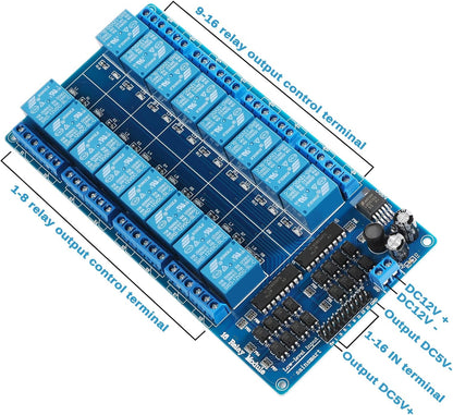 Relay Module Board for Arduino DSP (16-Channel Relay Module)