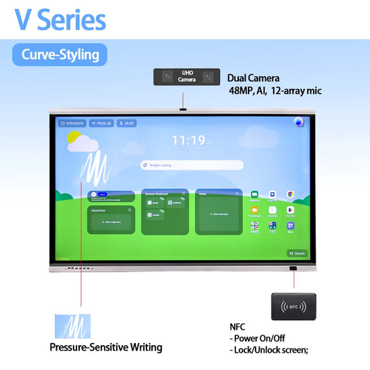 EiBoard V100L 4K Interactive Smart Board with AI Camera