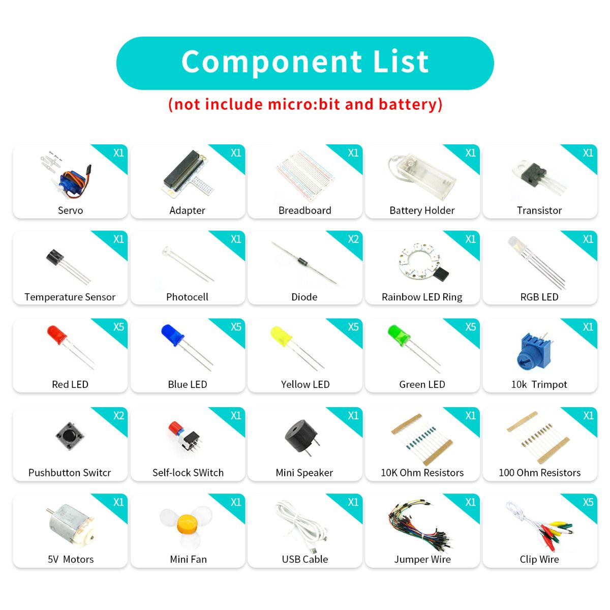 ElecFreaks Micro:bit Starter Kit (Without Micro:bit board)
